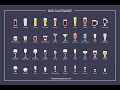 Types of bar glasses with their name