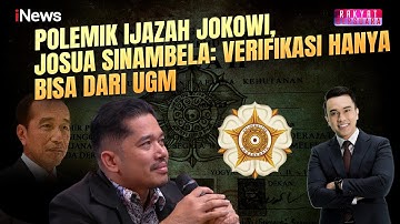 Josua: Ahli Forensik Tidak Bisa Memastikan Ijazah Jokowi Asli atau Palsu: Hanya UGM yang Bisa