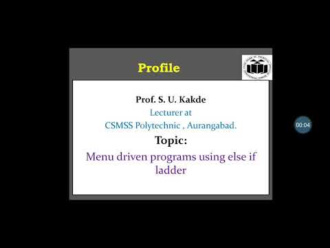 Menu driven program using else if ladder