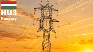 HU3 Power lines in Hungary, Clown tower. (413)