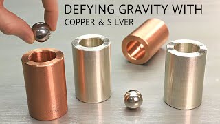 Making Antigravity tubes  Copper & Silver!  Lenz's law  Metal casting Experiment