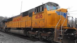Union Pacific Locomotive On CSX Q372 Mixed Freight Train