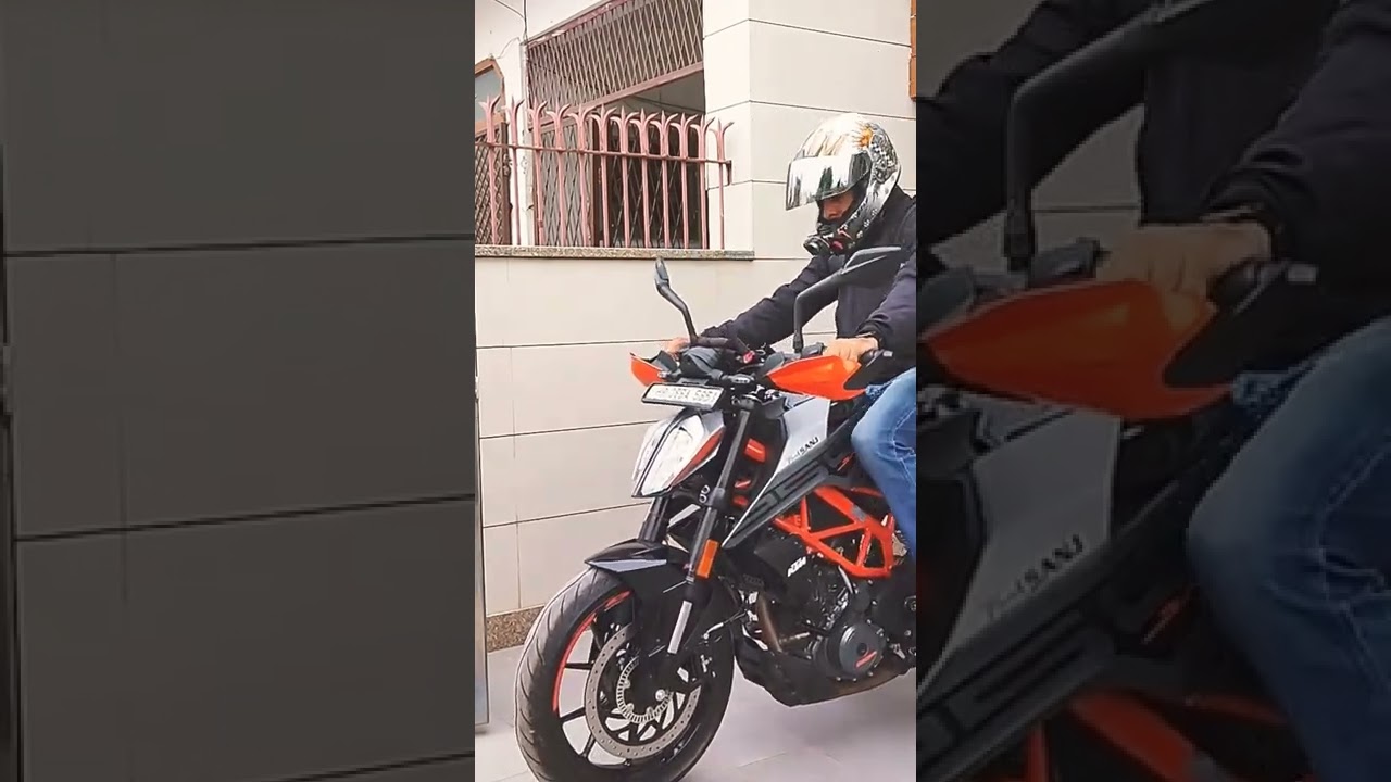 Riding ktm Duke 250 
