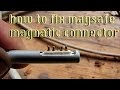 How to fix apple magsafe magnatic connector L-style with pin stucked, not charging