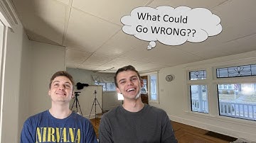 Tearing Down the Drop Ceiling in our Living Room! DEMO DAY Part 1