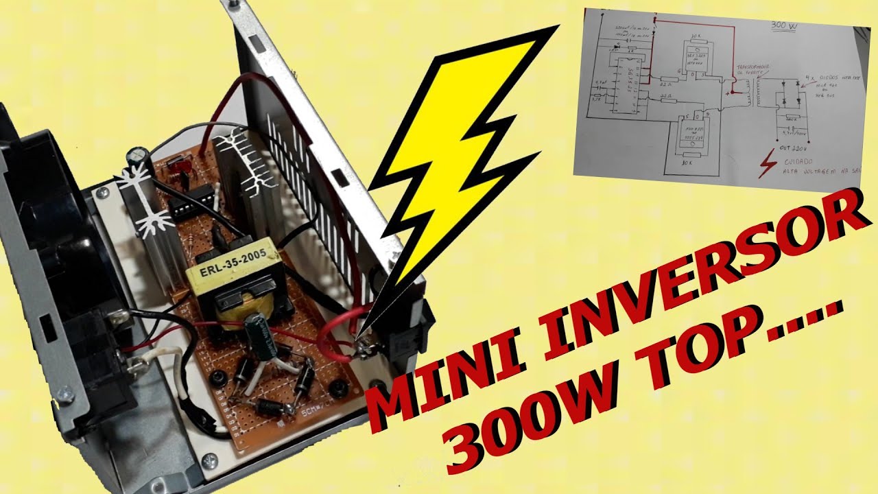 MINI INVERSOR 12V/220V 300W (parte final) - YouTube