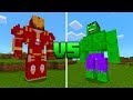 HULK vs HULKBUSTER in Minecraft PE (Hulk vs Iron Man)