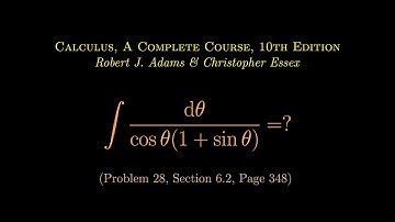 Problem 28, Section 6.2, Page 348 (Calculus, A Complete Course, 10th Edition,  Adams &  Essex)