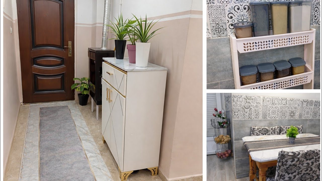 غيرت مدخل بيتي سكنات عدل 🏠🪴 بأشياء بسيطة 👌 تنظيم وترتيب المطبخ بمنظم روعة 🤩🔥 لاستقبال شهر رمضان 🌙✨