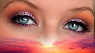 Purple Orange Sunset Eyes Tutorial (from Haul Video)