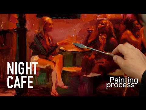 Painting a Parisian Night Cafe | Oil Painting process