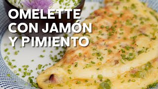 Receta: omelette con jamón y pimiento (keto)