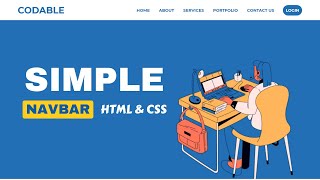How to Create Simple Navbar in HTML and CSS | Full Tutorial