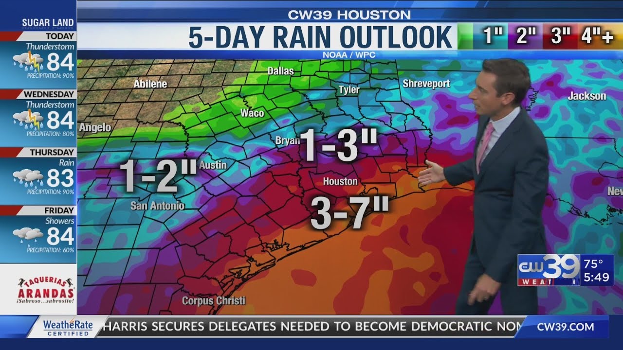 Heavy rain possible each day this week - YouTube