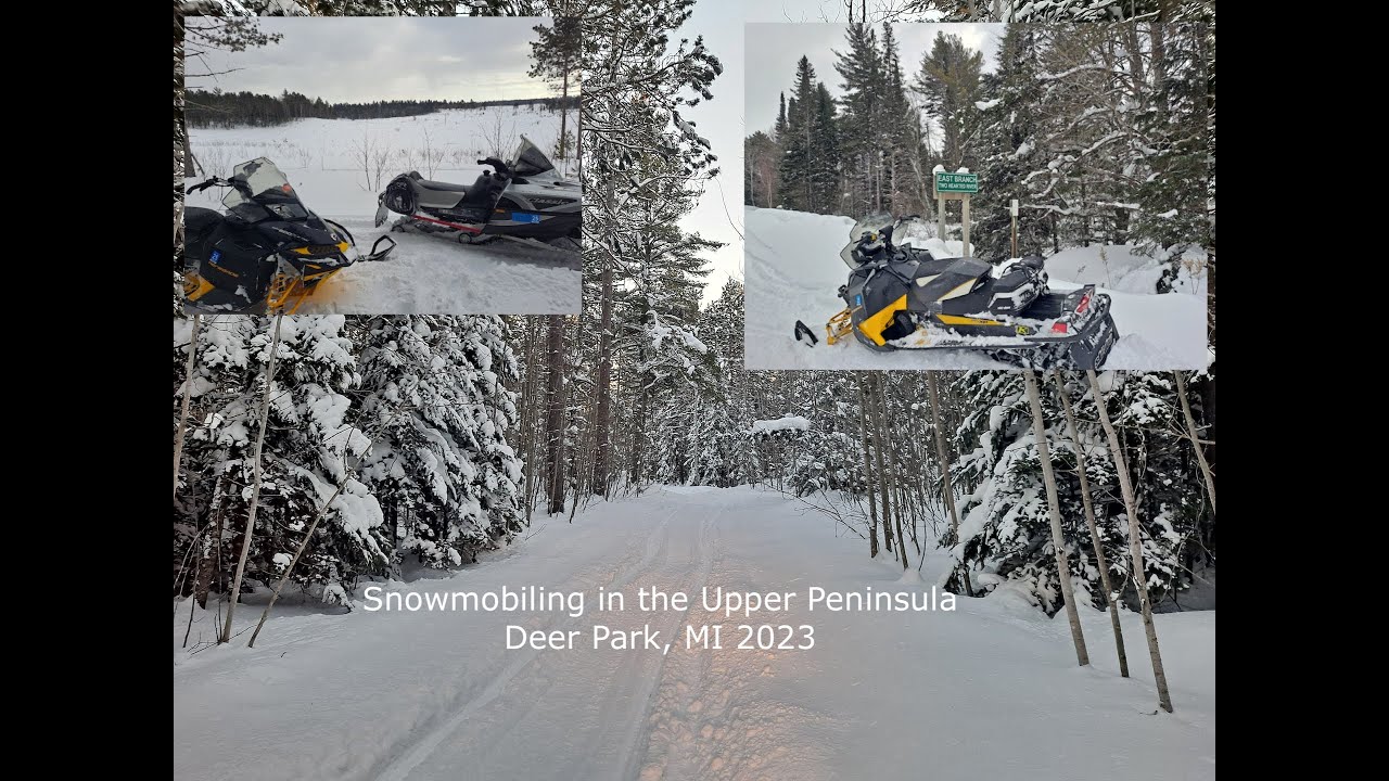 Snowmobiling in the U.P. 2023 Deer Park, MI YouTube