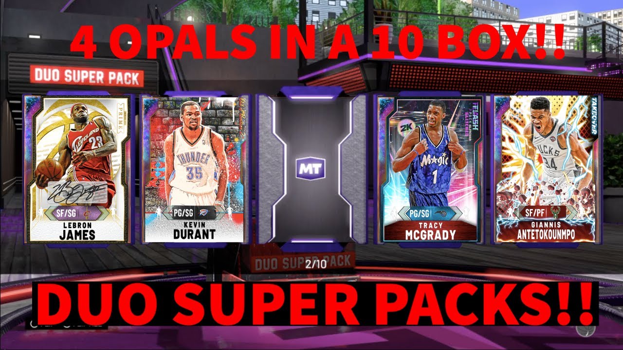 OUR BEST BOX EVER! JUICED DUO SUPER PACKS!! SO MANY OPALS IN ONE BOX! NBA2K20 MYTEAM PACK OPENING