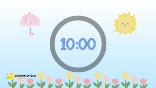 Cute Spring Timer For Kids - 10 Minutes Countdown Timer For Kids With Music | Classroom Timer