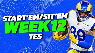 MUST START and SIT Tight Ends for Week 12!