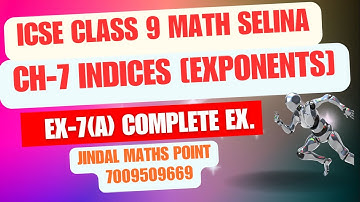 ICSE Class 9 Maths | Ch-7 Indices(Exponents) | Ex 7(A) 1-4 | Selina Book