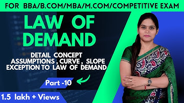 Law Of Demand | Theory Of Demand | Demand Analysis | law Of Demand | BBA | B.Com | MBA | Class 11