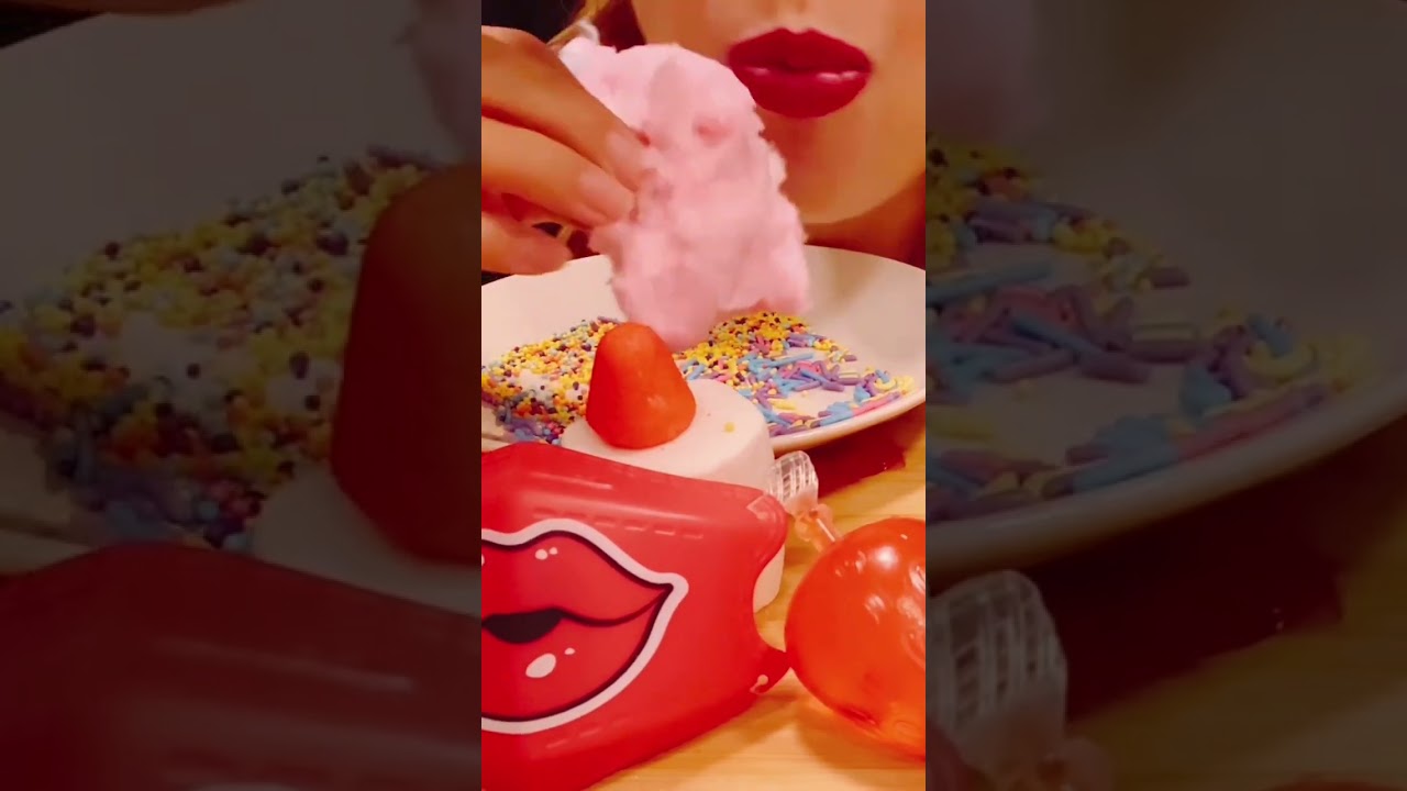 ASMR FLUFFY COTTON CANDY MUKBANG 💋EATING SOUND 