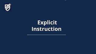 Explicit Instruction