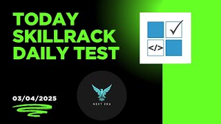 Today 03/04/2025 skillrack Daily test solution