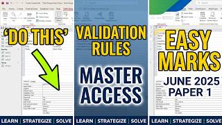 Grade 12 Computer Applications Technology June 2025 Paper 1 Validation Rule, Field Properties