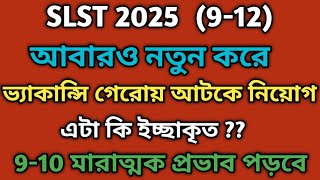 SLST ভ্যাকেন্সি গেরোয় আটকে নিয়োগ। ।
