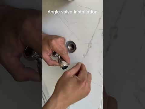 Angle valve installation