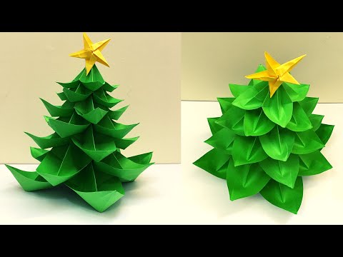 Paper Christmas Tree | How to Make a 3D Paper Xmas Tree DIY Tutorial | Christmas Decor