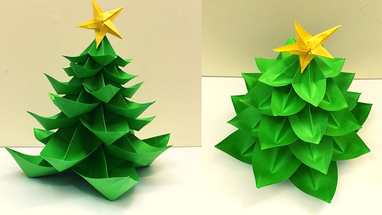 Paper Christmas Tree | How to Make a 3D Paper Xmas Tree DIY Tutorial ...