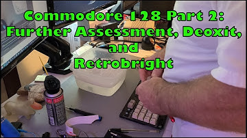 Commodore 128 Disassembly, Chip Socket Cleaning, and Retrobright