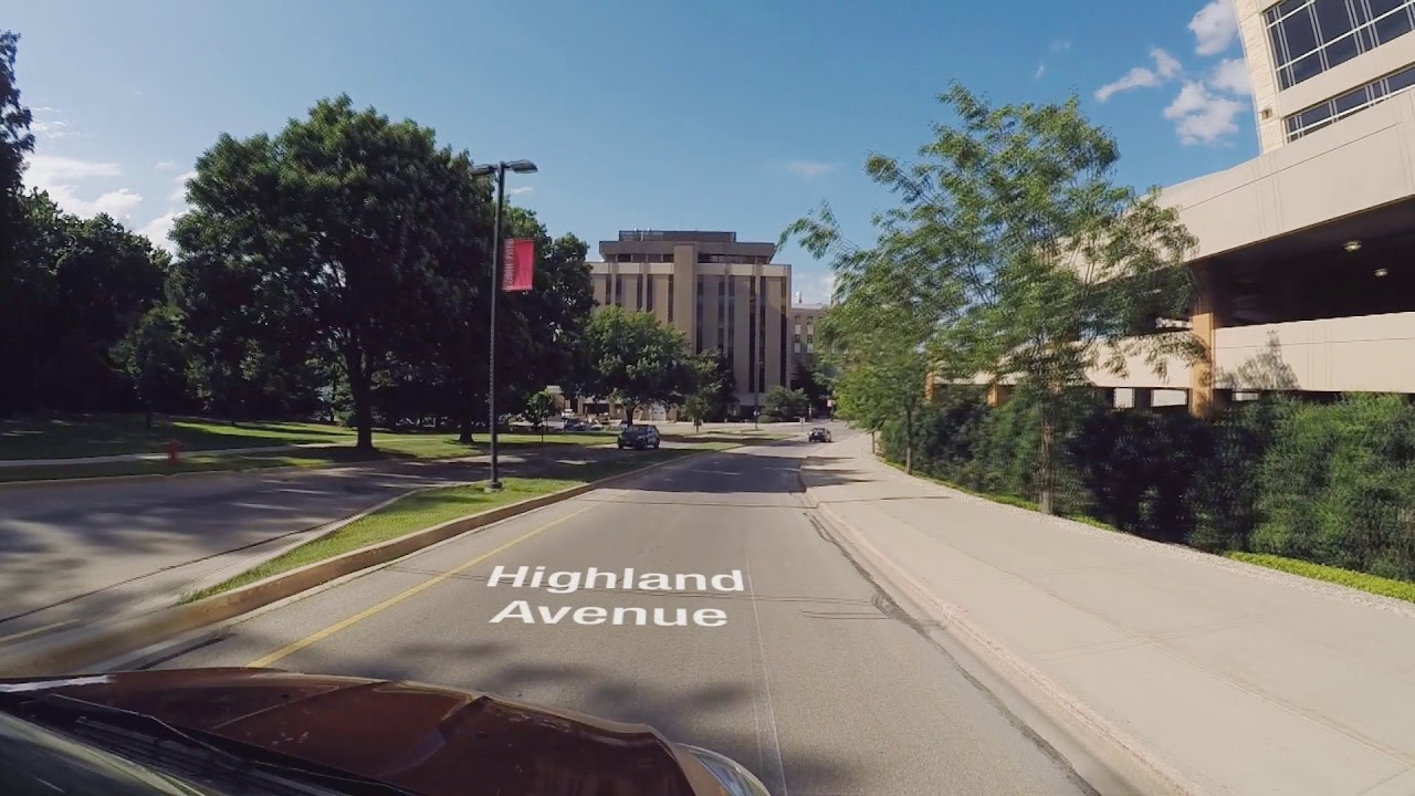 University Hospital in Madison, WI wayfinding video eastbound YouTube