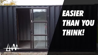 How difficult is it to put a door in a Shipping Container?