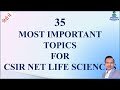 35 most important topics for csir net life sciences ii preparation strategy csirnetlifescience