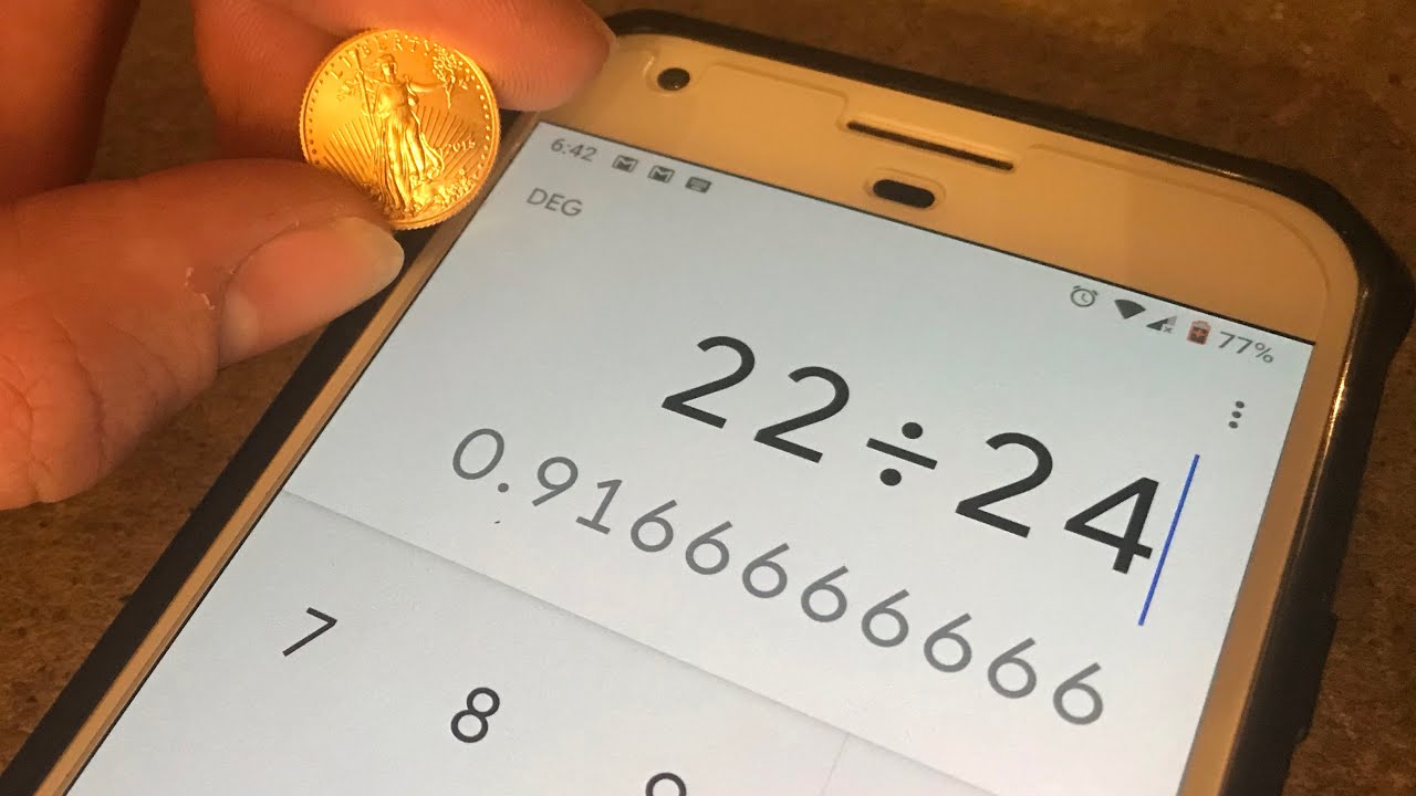 the MATH behind calculating purity of gold 24k 22k 18k 14k 10k - YouTube