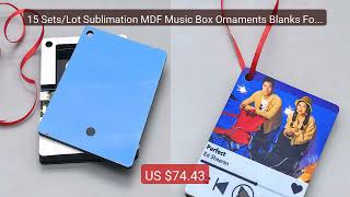 15 Sets/Lot Sublimation MDF Music Box Ornaments Blanks For Ch... — Amazing Value 2026 | Must Have!