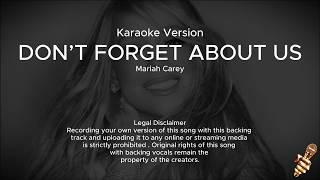 Mariah Carey - Dont Forget About Us (Karaoke Version)