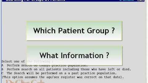 Planning Searches with EMIS LV step 1