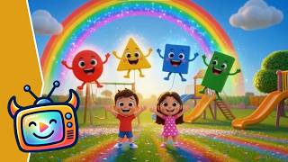 shapes friends BY Funkey kid's learning basic shapes for kids, with fun &amp; playful poem for todlers.