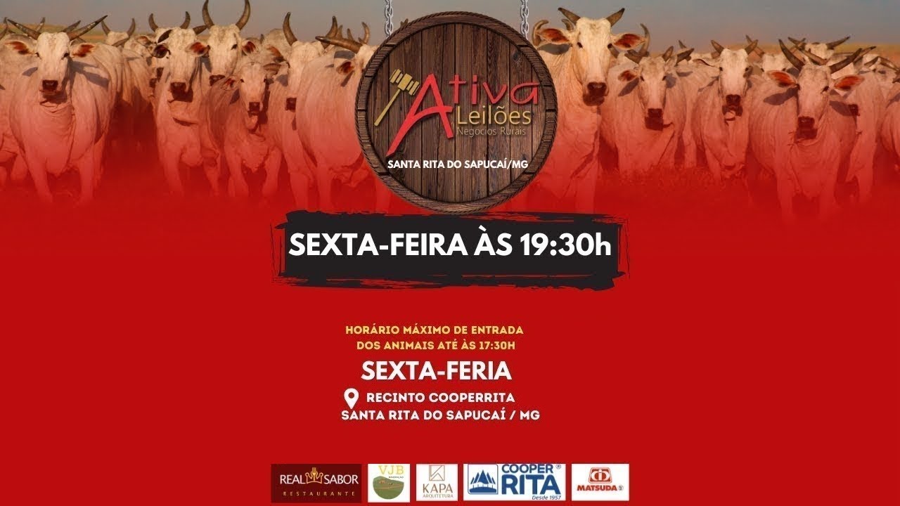 Leilão Presencial e Virtual - Ativa Leilões - Santa Rita do Sapucaí - Agronet