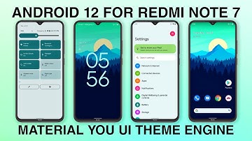 Pixel 5 - Android 12 for Redmi Note 7 | Material You UI | Android 12 Wallpaper Based Theme Engine