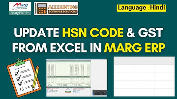 Update HSN Code & GST Rate % from Excel in Marg ERP | Marg ERP 9+ GST Update Tutorial