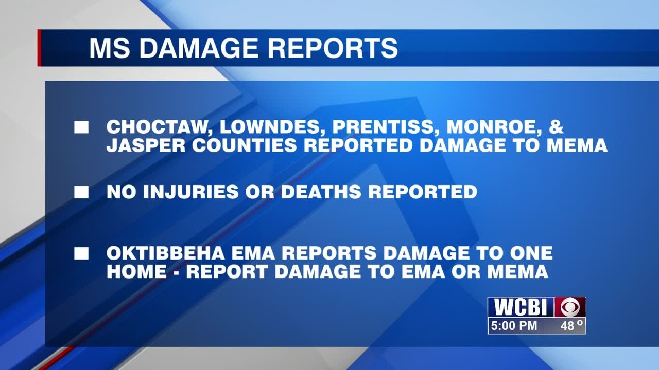 Five counties report last night's storm damage to MEMA - YouTube
