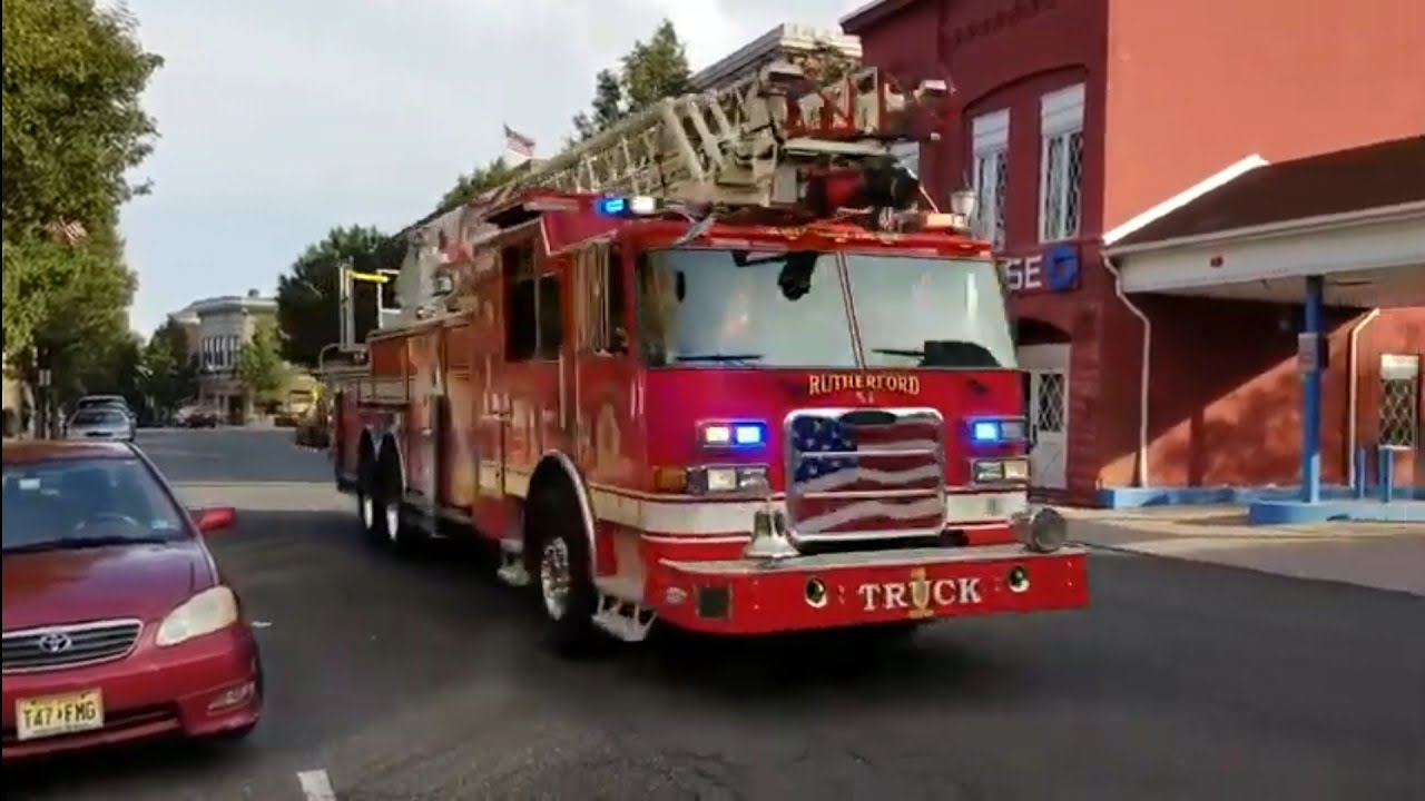 Rutherford Nj Fire Department Truck 1 / Engine 3 Responding - YouTube