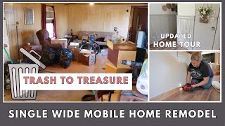 We bought an old 1988 single wide mobile home for $1,000 + remodel on a budget + UPDATED HOME TOUR