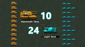 Mammoth Tank vs Light Tank - Same Cost - Red Alert 1 Remastered
