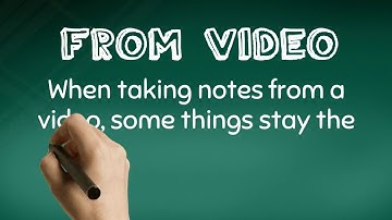 Taking Notes from Text and Video