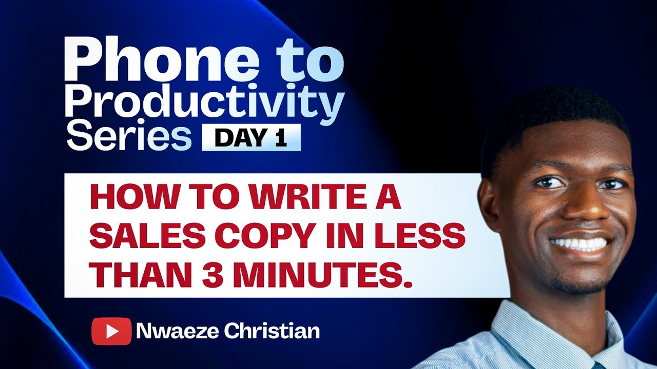 HOW TO WRITE A SALES COPY WITH JUST YOUR SMARTPHONE IN LESS THAN 3 ...